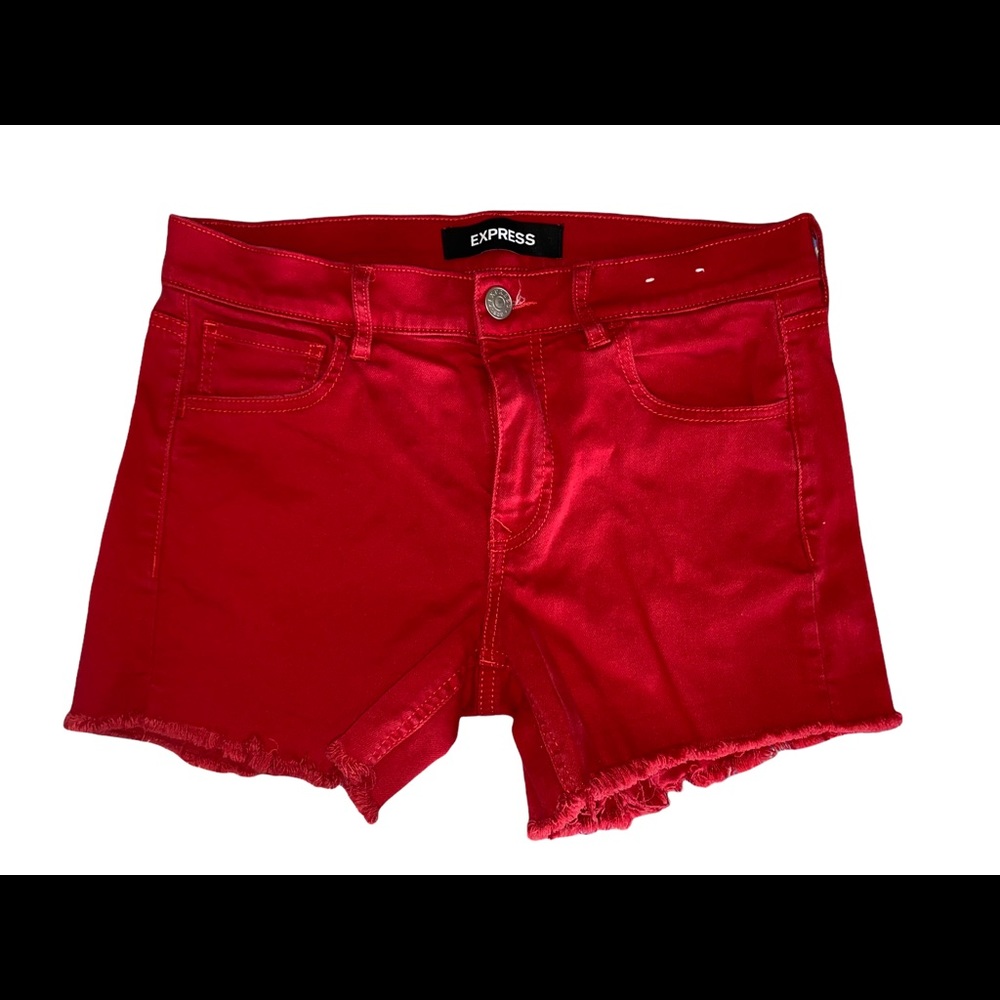 Red Express Shorts Stretchy Cotton Denim size 8